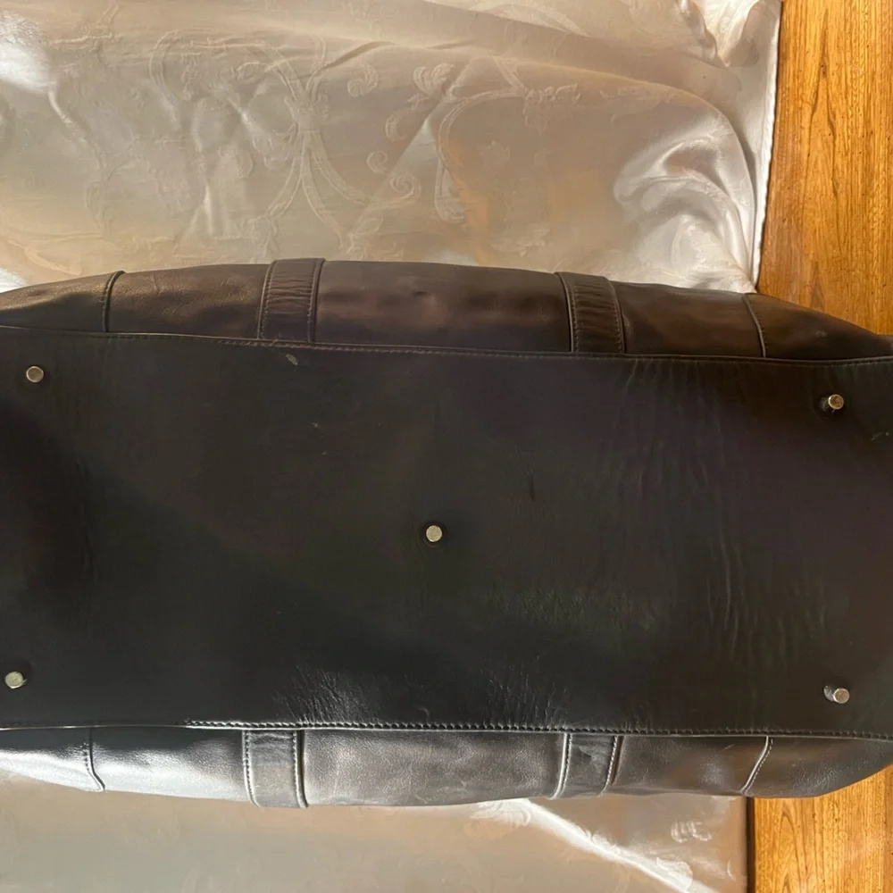 Coach Weekender Travel Bag Black Leather - Picture 2 of 11